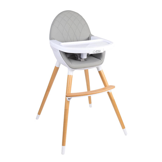 Convertible Wooden High Chair with Adjustable Tray