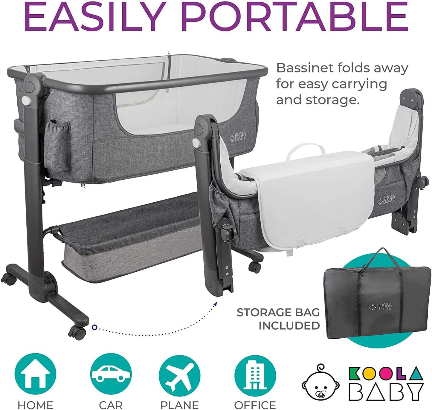 Portable Baby Bassinet & Sleeper with Storage