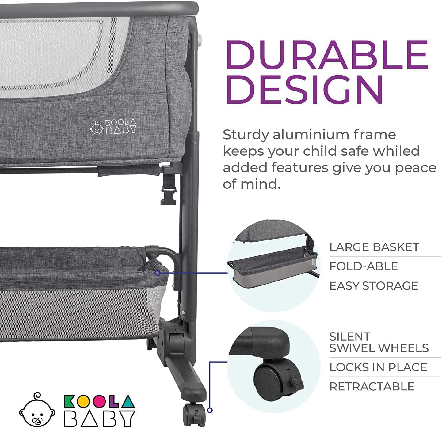 Portable Baby Bassinet & Sleeper with Storage