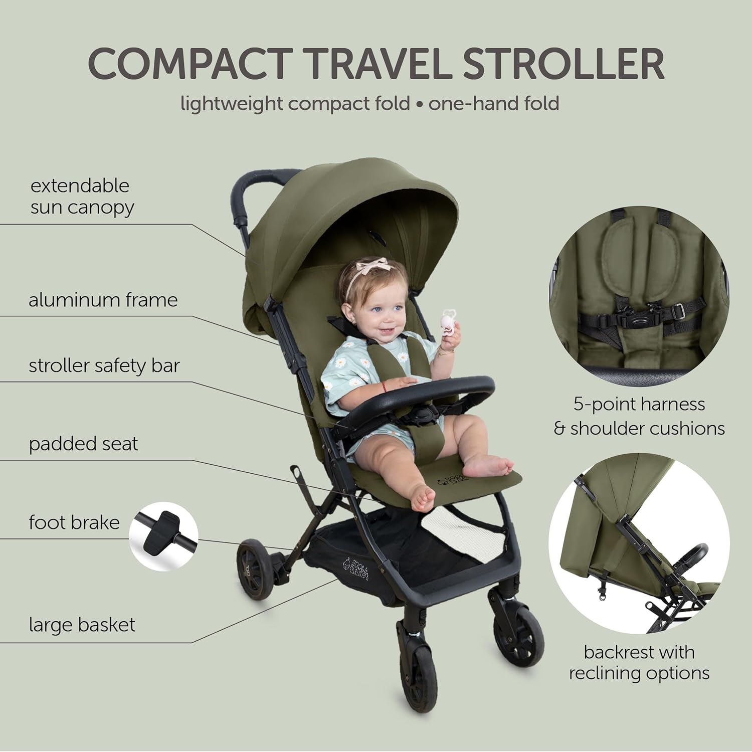 best one hand fold travel stroller Lightweight Travel Stroller for Baby & Toddlers