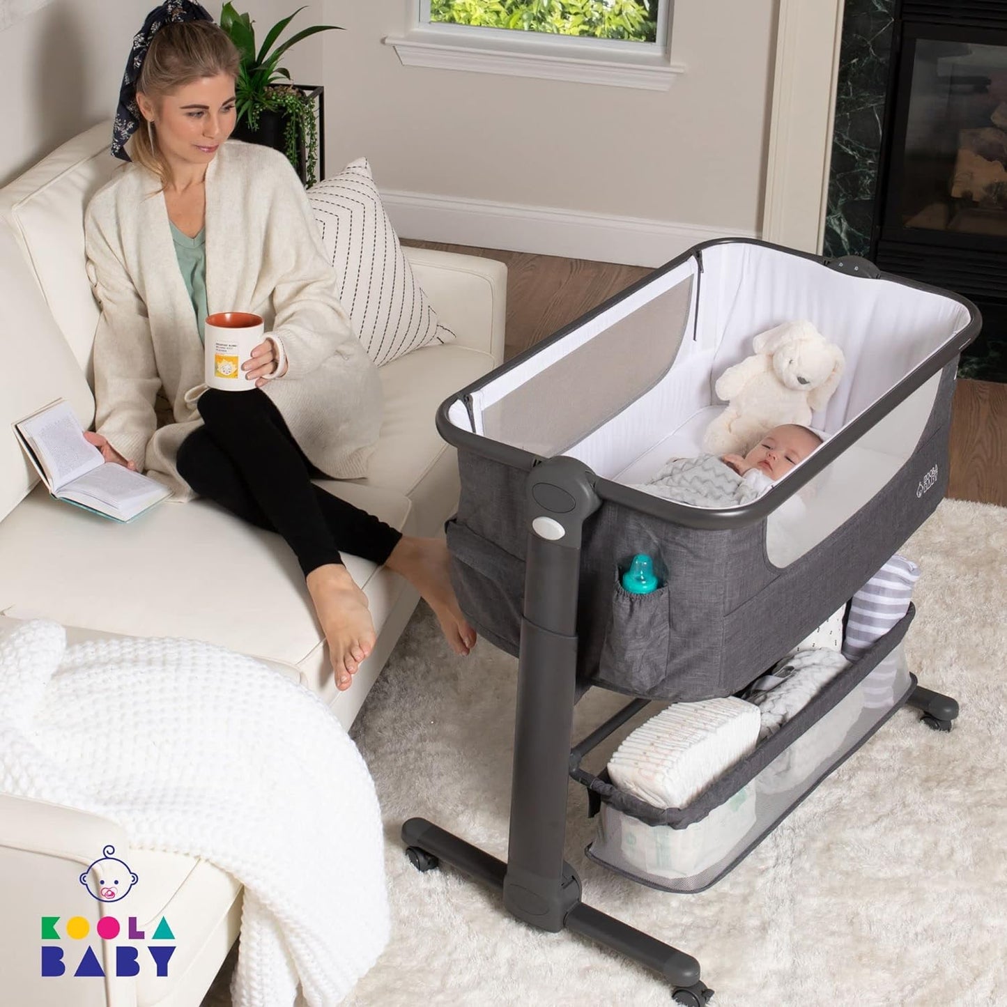 Portable Baby Bassinet & Sleeper with Storage