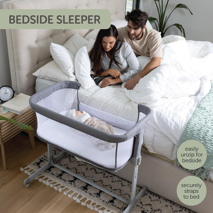 3-in-1 Portable Baby Bassinet & Playpen - Grey