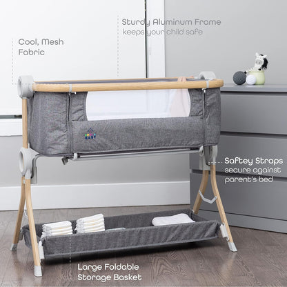 Portable Baby Bassinet & Sleeper with Storage